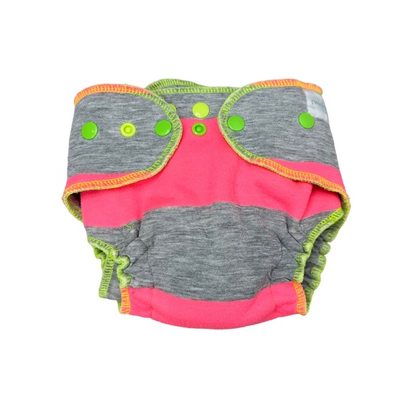 Twinkie Tush Cloth Diaper Fabric Diaper Baby Adjustable Pink Gray - Picture 1 of 9